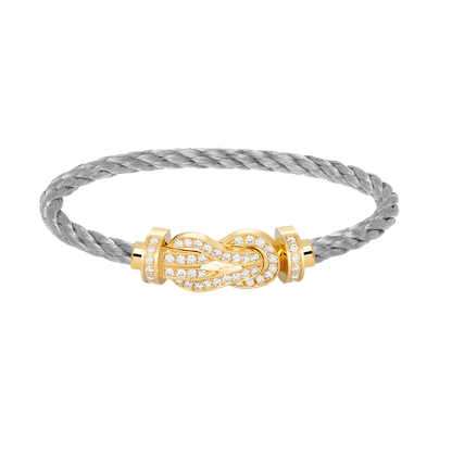 [Opulent Aurora]CHANCE LARGE 8 FIGURE BUCKLE FULLDIAMOND BRACELET GOLD