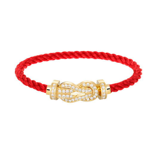 [Opulent Aurora]CHANCE LARGE 8 FIGURE BUCKLE FULLDIAMOND BRACELET GOLD