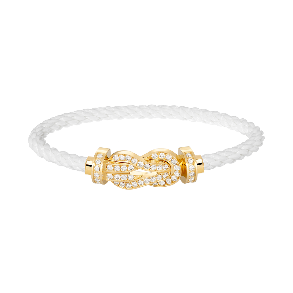 [Opulent Aurora]CHANCE LARGE 8 FIGURE BUCKLE FULLDIAMOND BRACELET GOLD