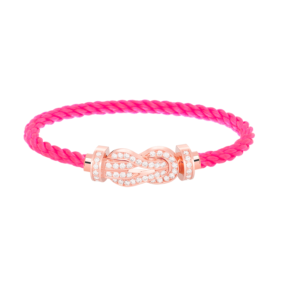 [Opulent Aurora]CHANCE LARGE 8 FIGURE BUCKLE FULL DIAMOND BRACELET ROSE GOLD