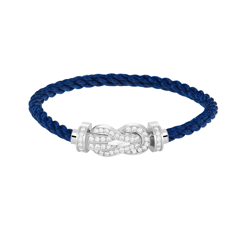 [Opulent Aurora]CHANCE LARGE 8 FIGURE BUCKLE FULL DIAMOND BRACELET SILVER