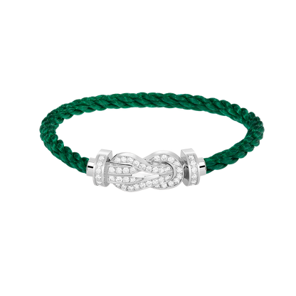 [Opulent Aurora]CHANCE LARGE 8 FIGURE BUCKLE FULL DIAMOND BRACELET SILVER
