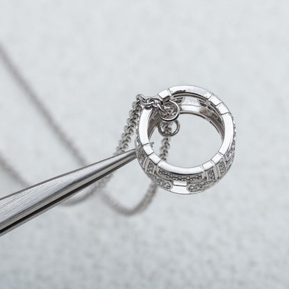 [Opulent Aurora]PARENTESI NECKLACE SILVER DIAMOND