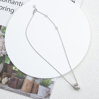 [Opulent Aurora]PARENTESI NECKLACE SILVER DIAMOND