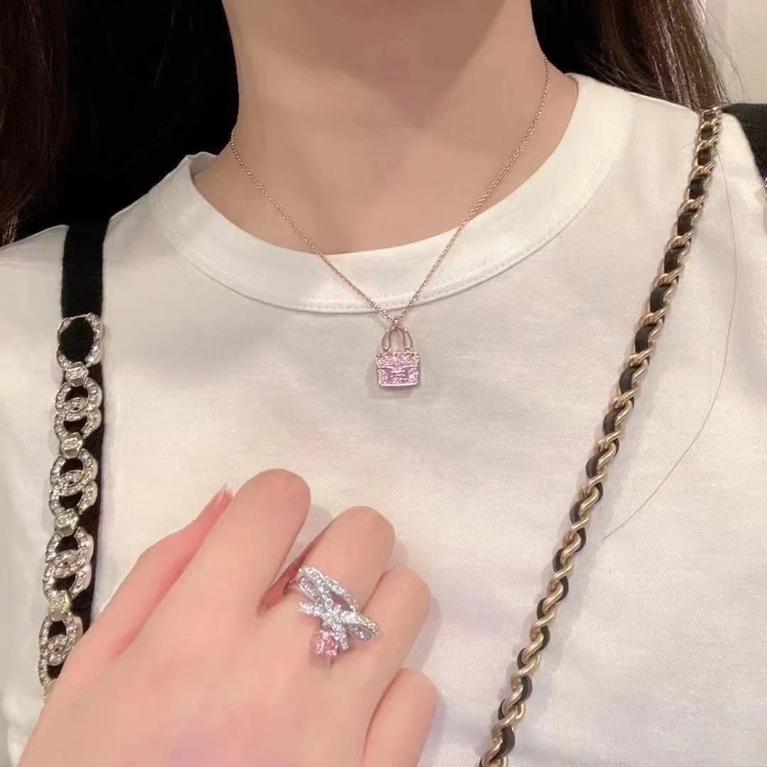 [Opulent Aurora]CONSTANCE PEDANT PURPLE DIAMOND NECKLACE