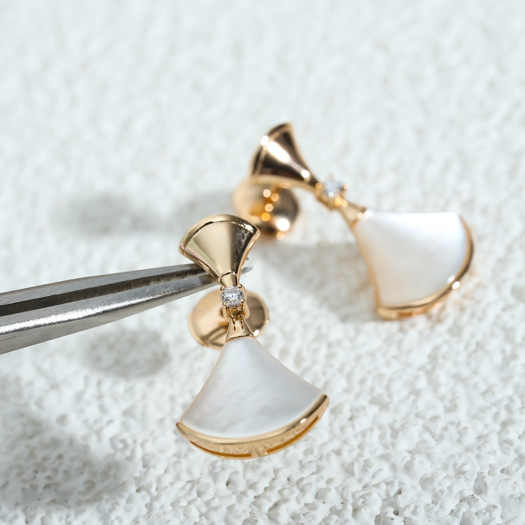 [Opulent Aurora]DREAM MOP PINK GOLD EARRINGS