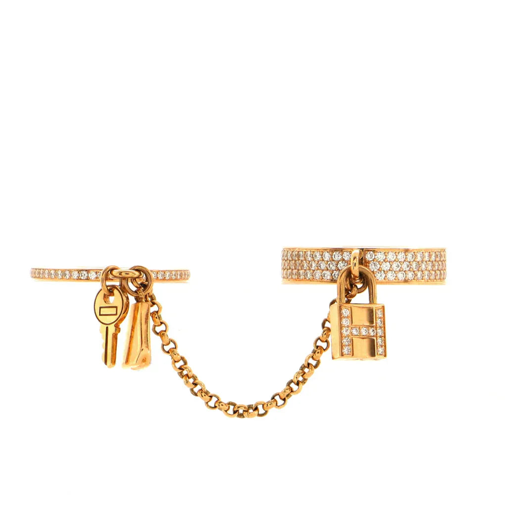 [Opulent Aurora]HM KELLY CLOCHETTE DOUBLE RING IN  WITH DIAMONDS