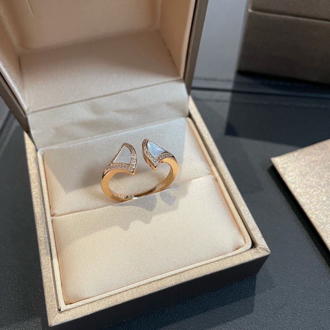[Opulent Aurora]DREAM MOP DIAMOND OPEN RING
