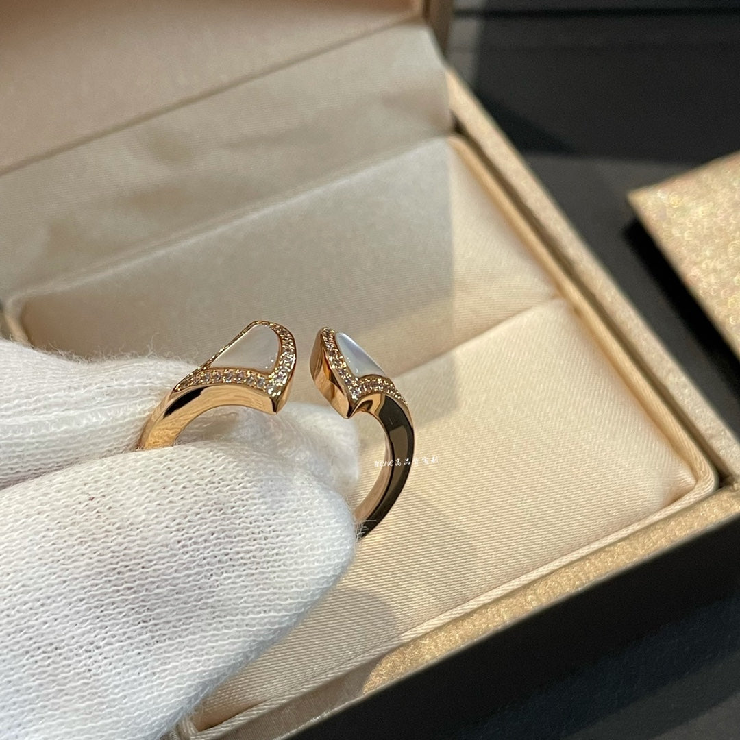 [Opulent Aurora]DREAM MOP DIAMOND OPEN RING