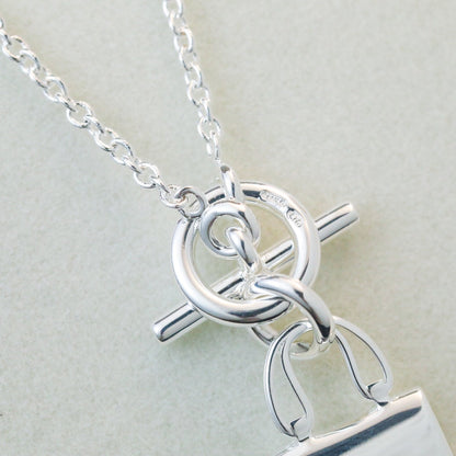 [Opulent Aurora]POP H PEDANT SILVER NECKLACE