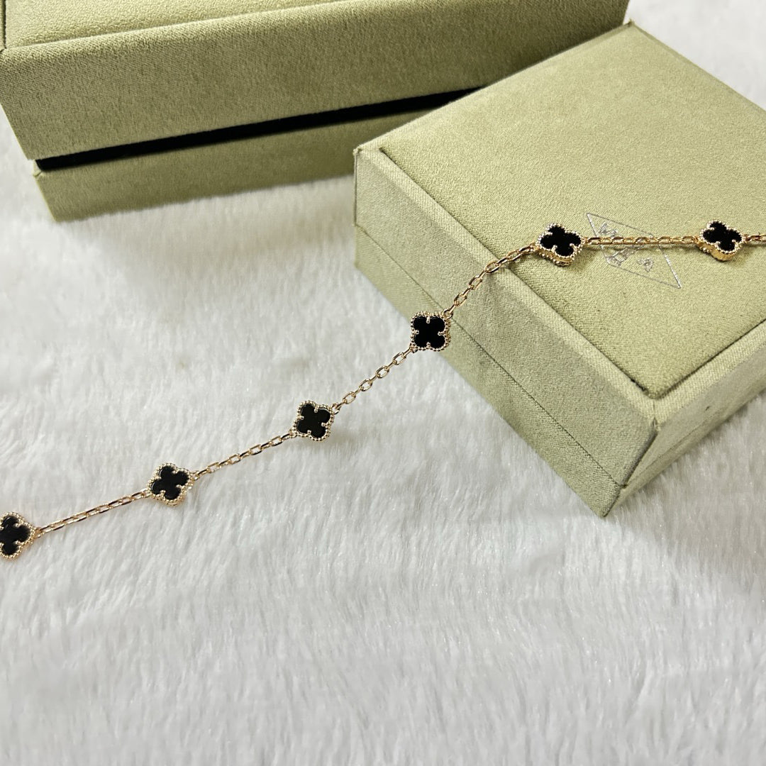 [Opulent Aurora]CLOVER 6 MOTIF  ONYXS BRACELET