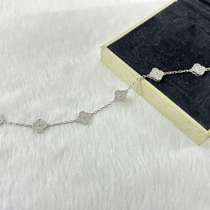 [Luxe Jewelry]CLOVER 6 MOTIF DIAMOND BRACELET