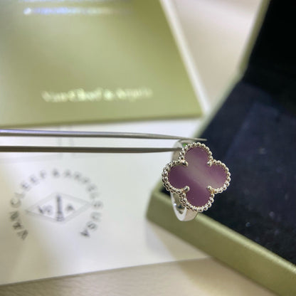 [Opulent Aurora]CLOVER  PURPLE VIOLET RING