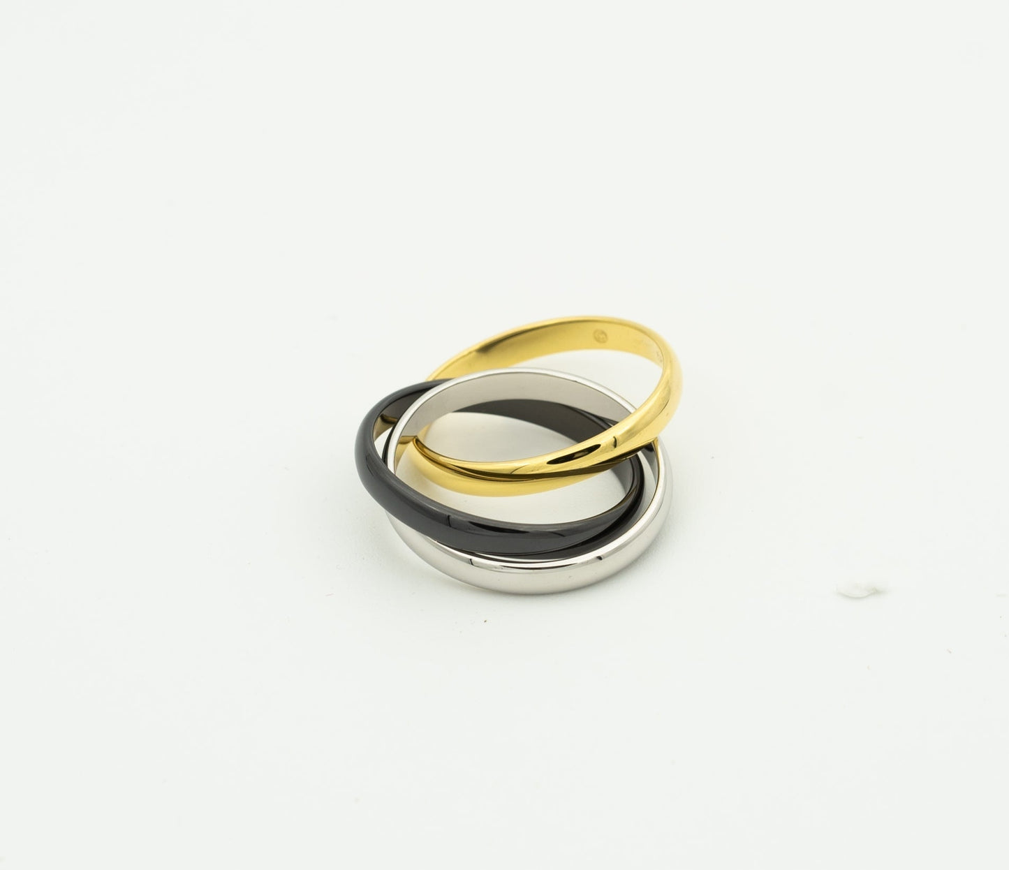 [Opulent Aurora]TRINITY RING BLACK GOLD SILVER